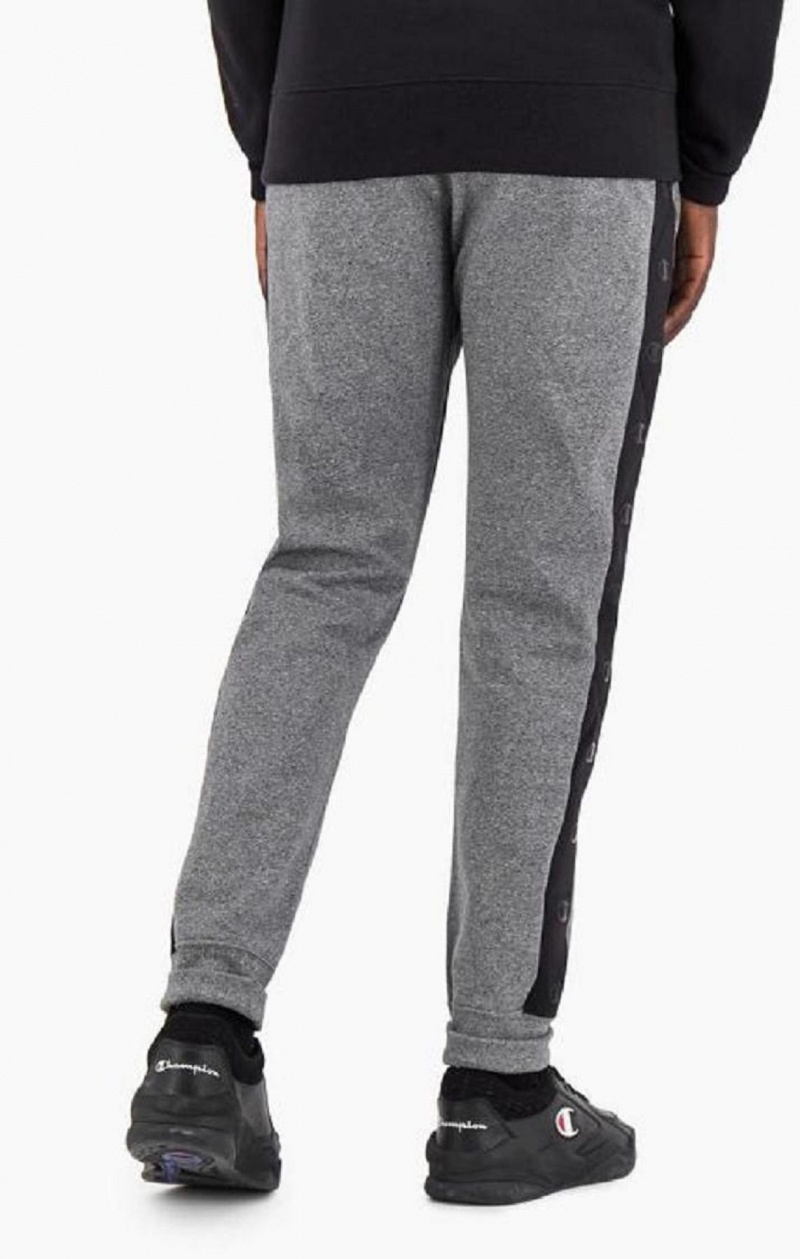 Champion C Logo Tape Fleece Joggers Jogger Nohavice Panske Tmavo Siva | 5173-JEYND