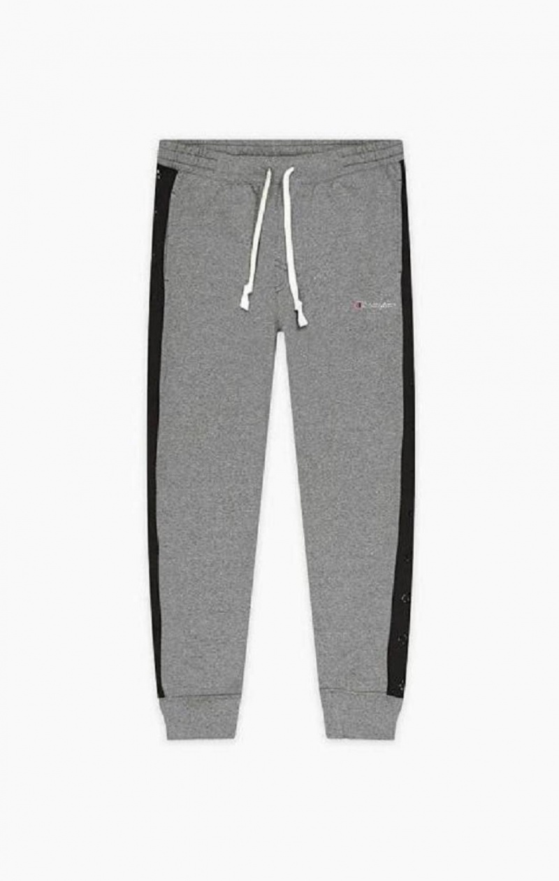 Champion C Logo Tape Fleece Joggers Jogger Nohavice Panske Tmavo Siva | 5173-JEYND