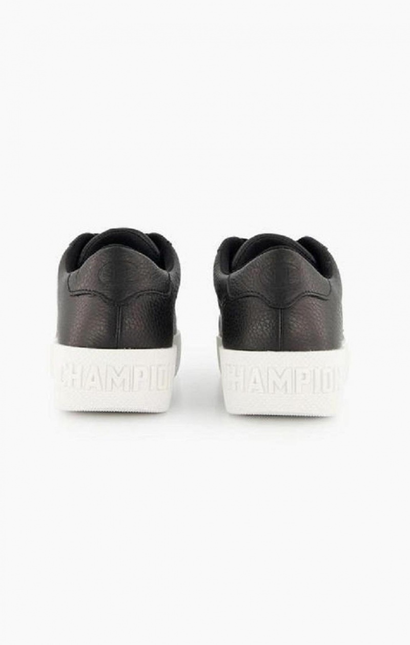 Champion C Logo Textured Kozene Platforme Trainers Tenisky Damske Čierne | 8725-HTGRF