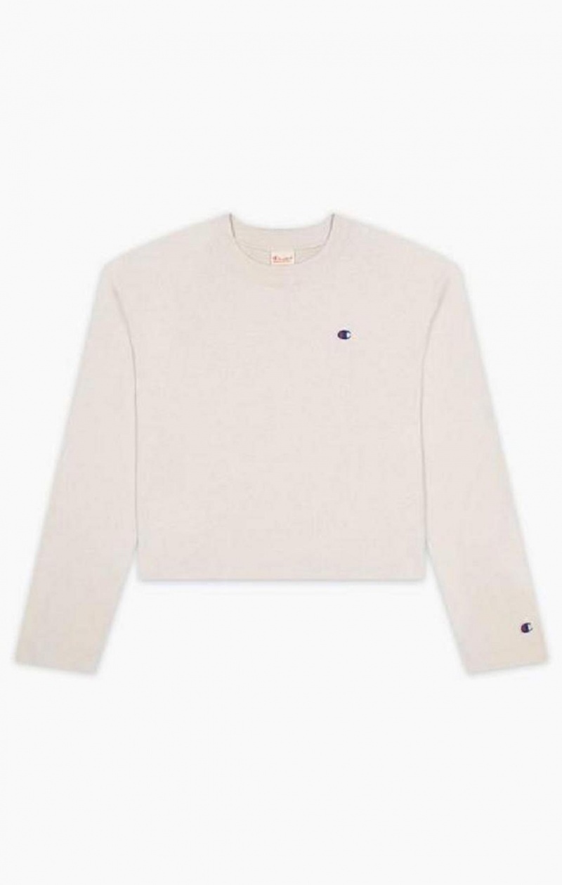 Champion C Long Sleeve Jersey Top Tricko Damske Žlté | 8046-NUHML