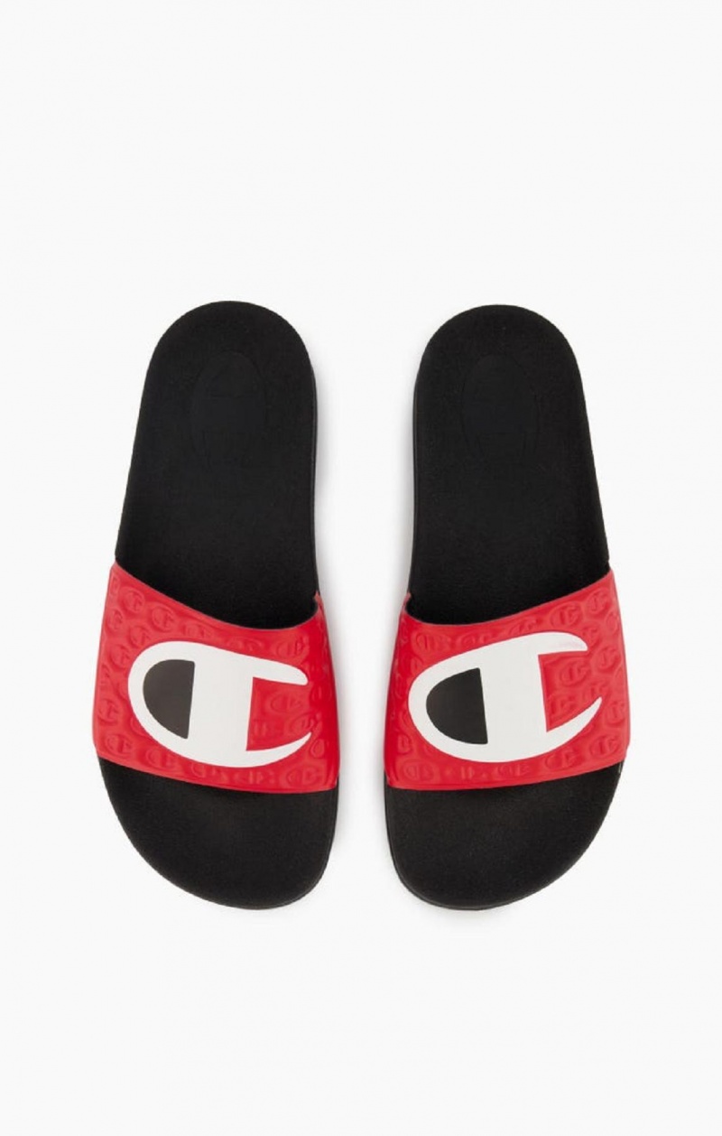 Champion C Patch Pool Slides Slapky Panske Červené | 8295-PRDCV