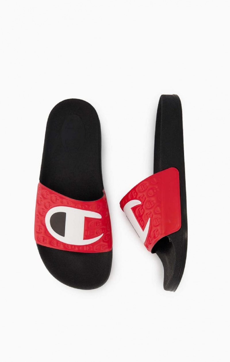 Champion C Patch Pool Slides Slapky Panske Červené | 8295-PRDCV