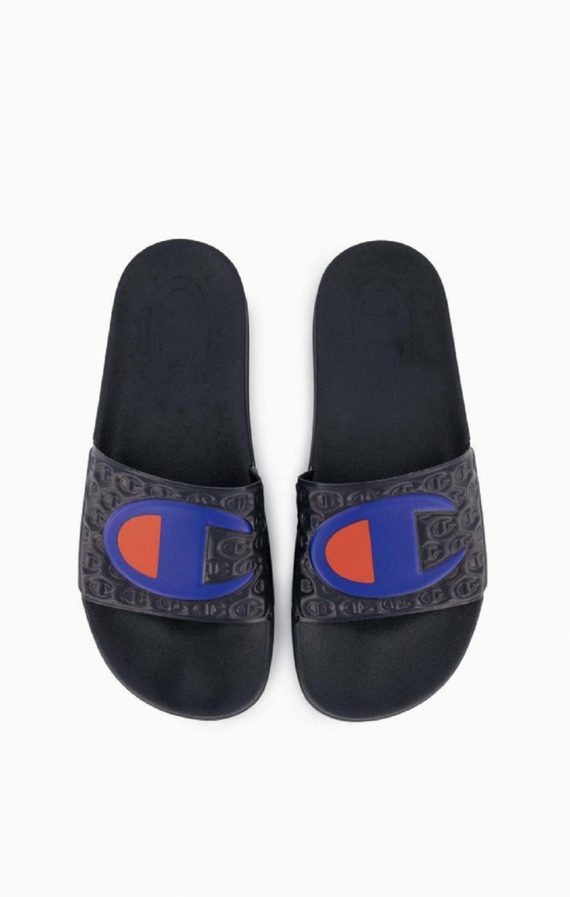 Champion C Patch Pool Slides Slapky Panske Tmavo Modre | 7013-FHUOI