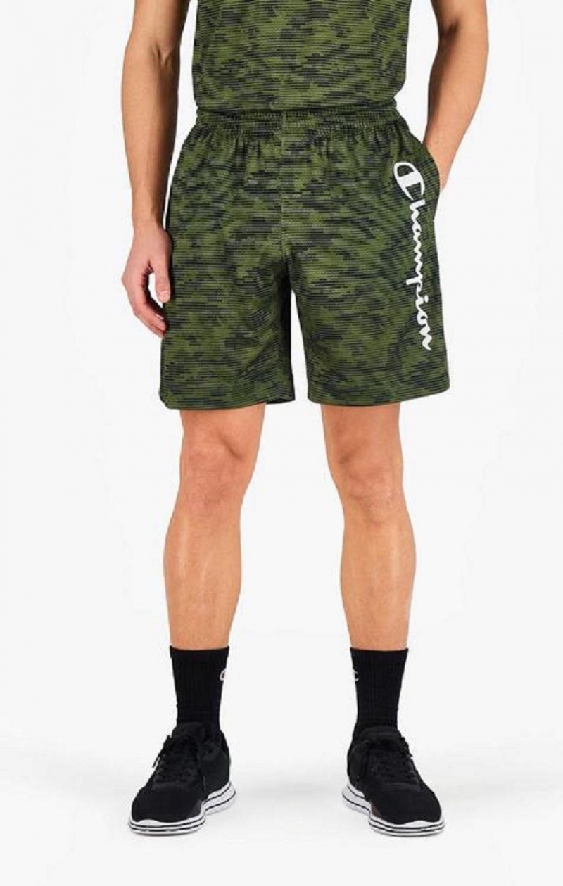 Champion Camo Quick Dry Tréningová Shorts Kratasy Panske Zelene | 6905-TBHOY