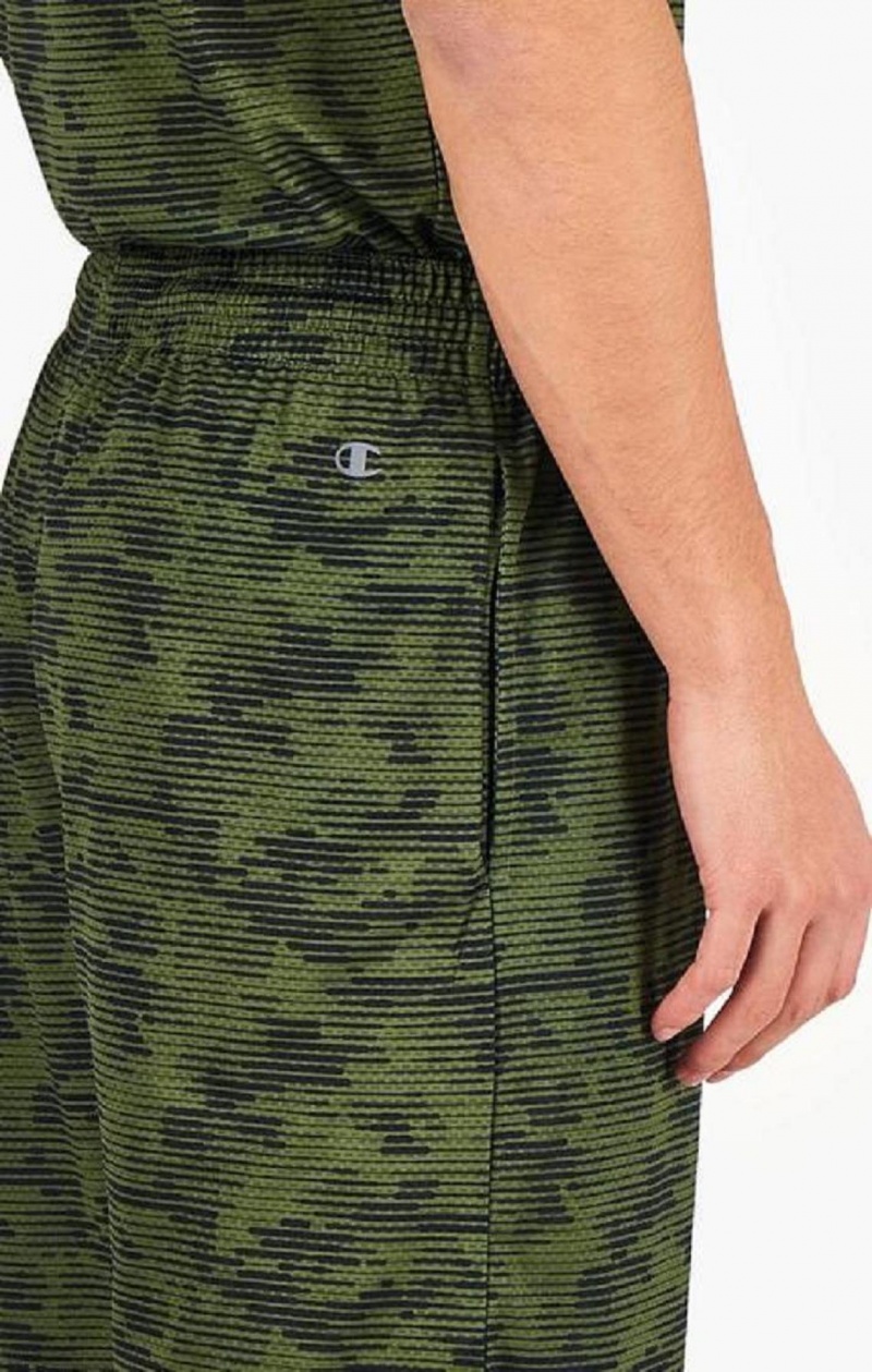 Champion Camo Quick Dry Tréningová Shorts Kratasy Panske Zelene | 6905-TBHOY