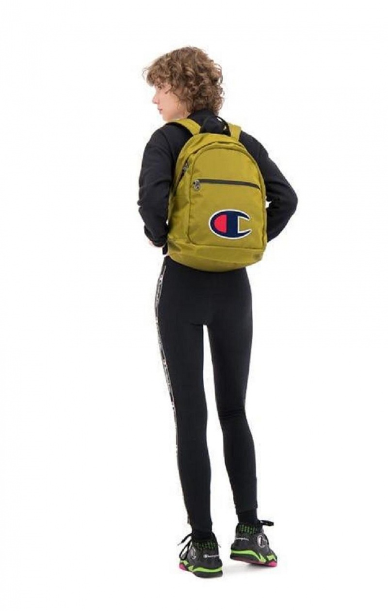 Champion Chenille C Patch Faux Kozene Backpack Tasky Panske Zlate | 3520-VNSWU