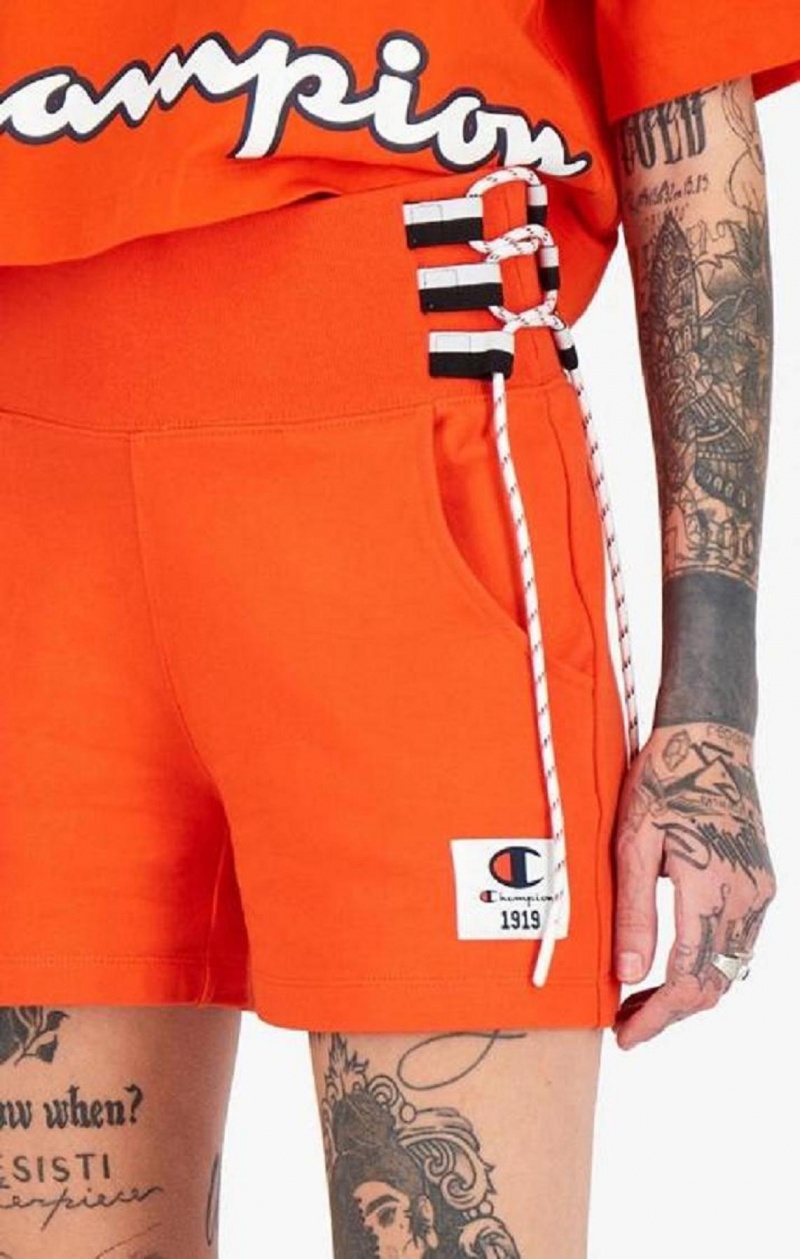 Champion Cipkovane Up Side Sweat Shorts Kratasy Damske Oranžové | 0258-GKNMI