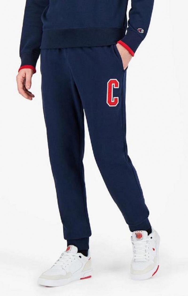 Champion Collegiate C Logo Joggers Jogger Nohavice Panske Tmavo Tyrkysové | 9850-ILVHZ