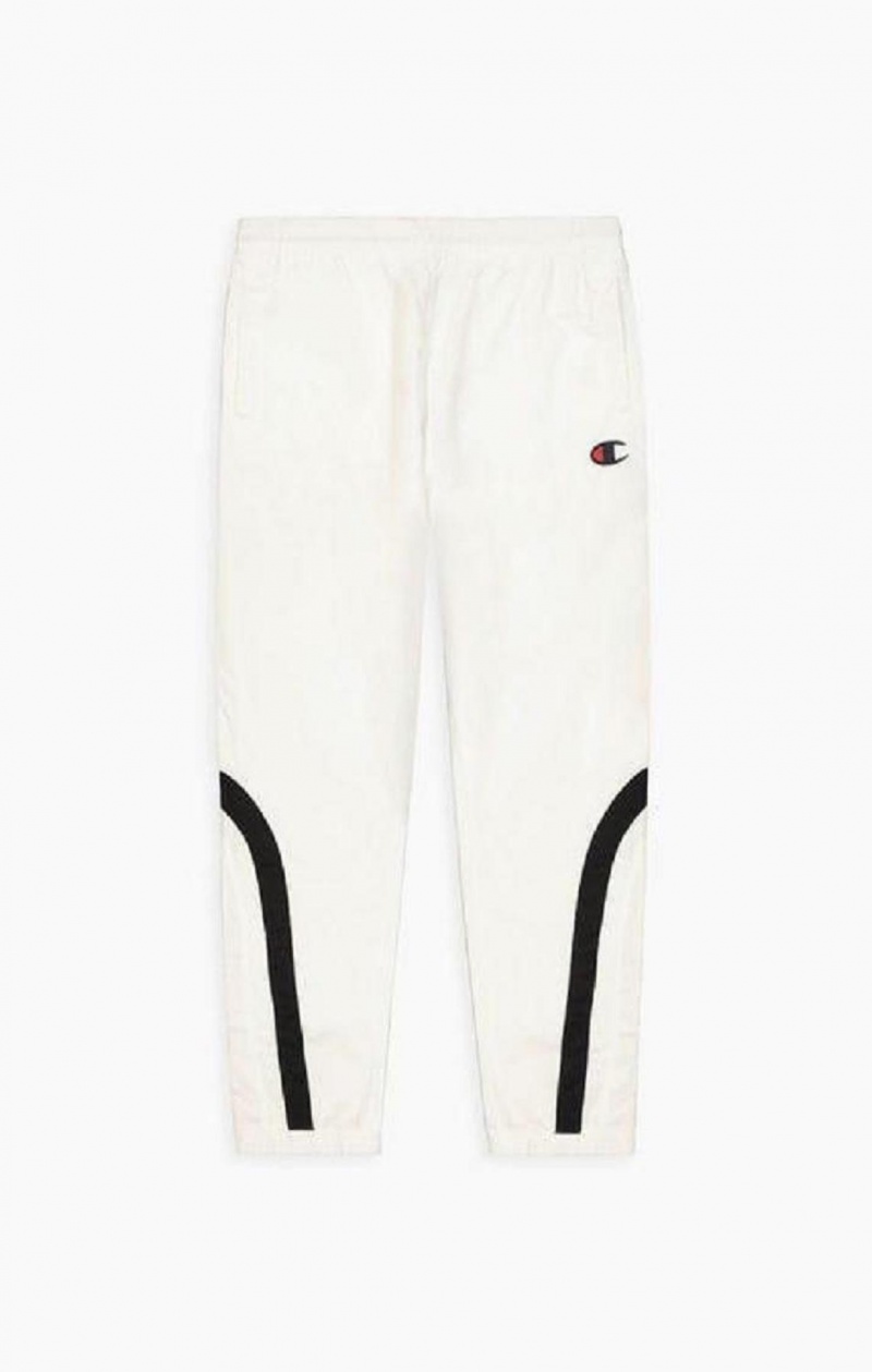 Champion Colour Block And Stripe Cuffed Tracking Pants Teplaky Panske Biele | 1084-KNFGV