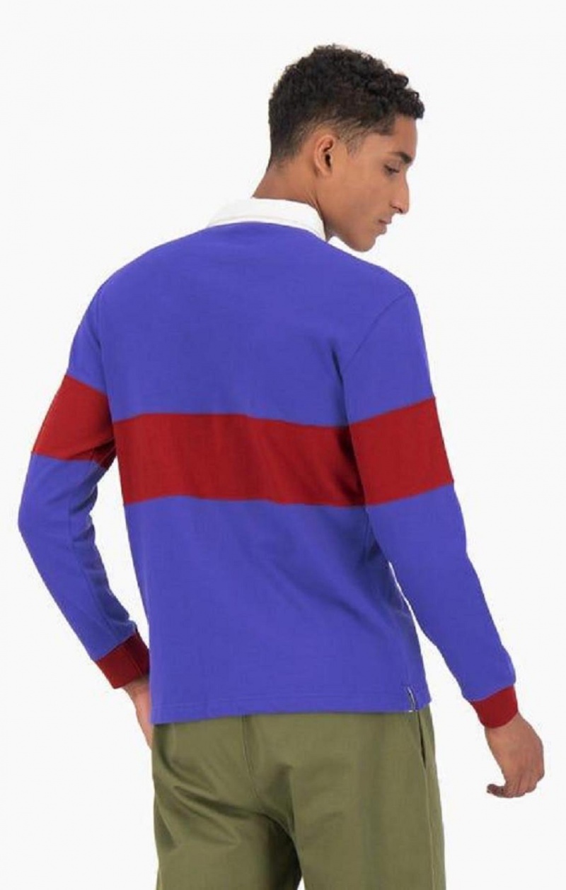 Champion Colour Block Bavlnene Jersey Polo Shirt Tricko Panske Modre | 9065-AOPSD