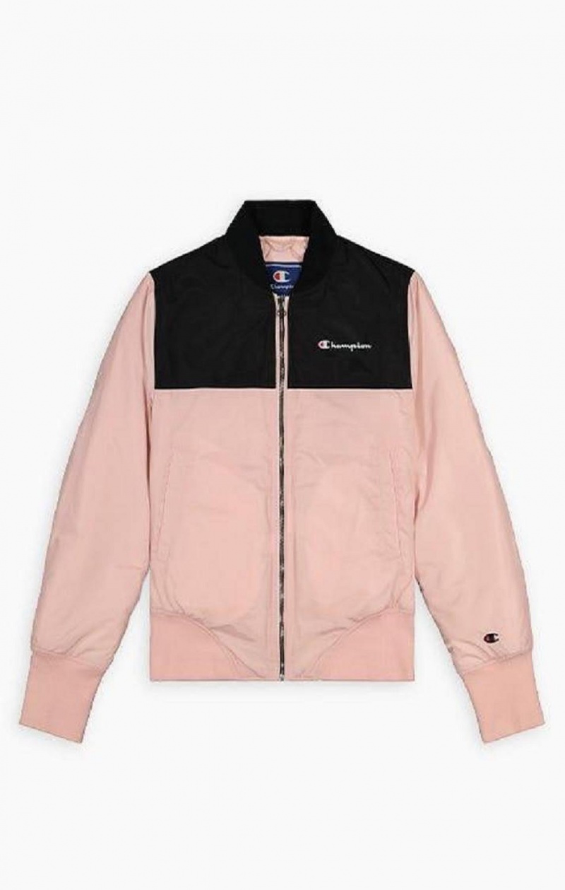 Champion Colour Block Bomber Jacket Bundy Damske Ruzove | 9325-EPHAQ