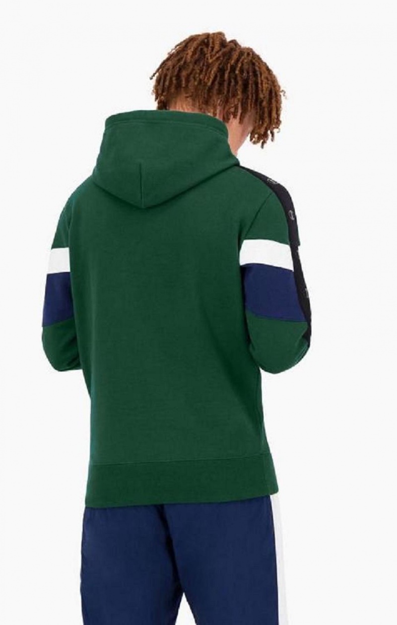 Champion Colour Block Insert Fleece Hoodie Mikina s Kapucnou Panske Svetlo Zelene | 5281-HWDUO