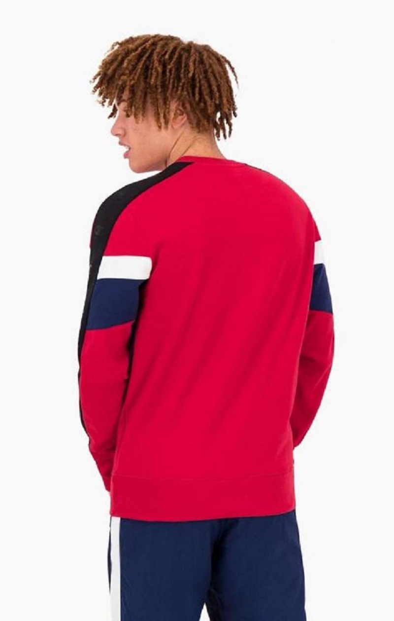 Champion Colour Block Insert Fleece Sweatshirt Mikiny Panske Červené | 6704-EDORF