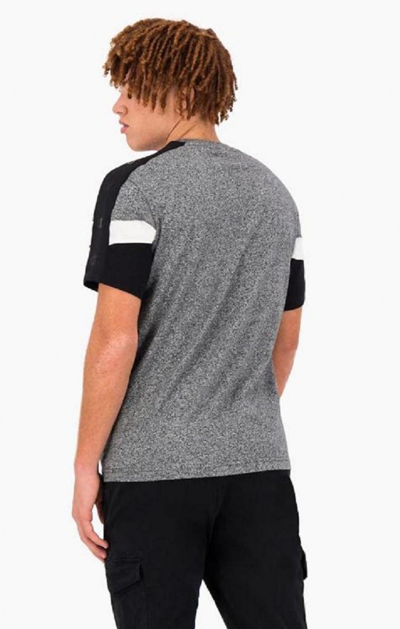 Champion Colour Block Insert T-Shirt Tricko Panske Tmavo Siva | 3698-JZQTF