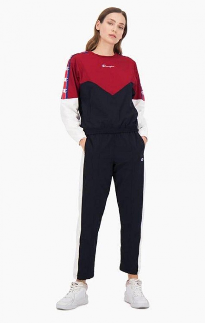 Champion Colour Block Popper Tracking Pants Jogger Nohavice Damske Čierne | 7103-BTMUR