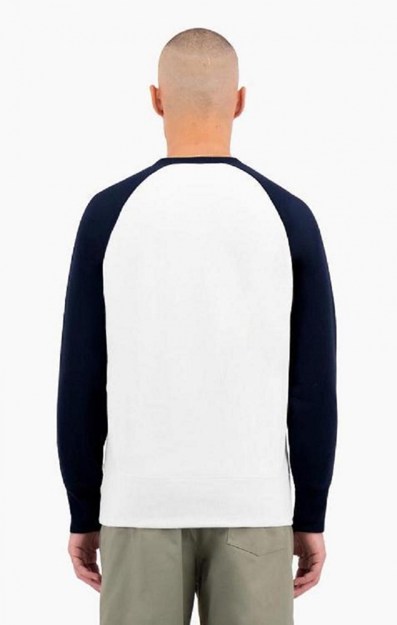 Champion Colour Block Reverse Weave Sweatshirt Mikiny Panske Biele | 4869-DOIVC