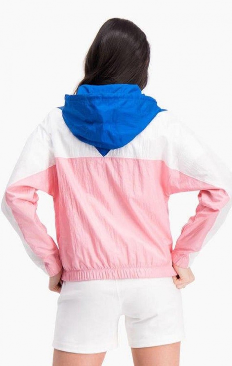 Champion Colour Block S Kapucňou Tracking Jacket Mikina s Kapucnou Damske Ruzove | 6190-HXIGM