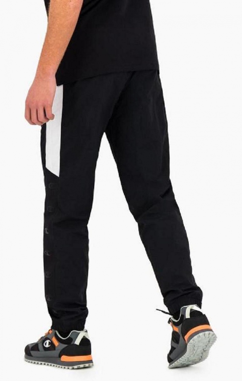 Champion Colour Block Tracking Pants Jogger Nohavice Panske Čierne | 0397-ZJNDR