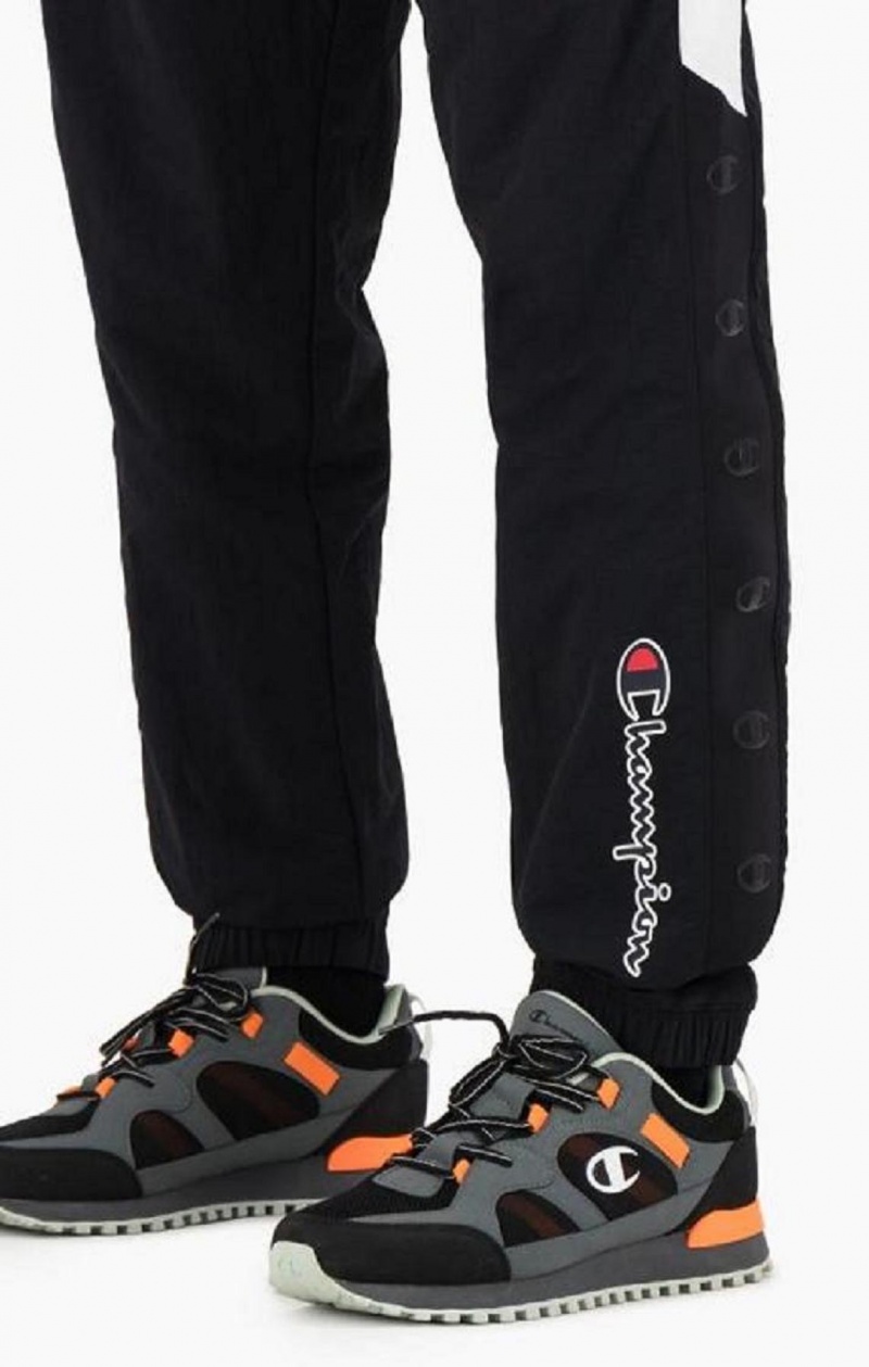 Champion Colour Block Tracking Pants Jogger Nohavice Panske Čierne | 0397-ZJNDR