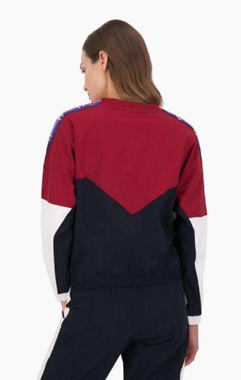 Champion Colour Block Tracking Sweatshirt Mikiny Damske Bordove | 7548-OXKED