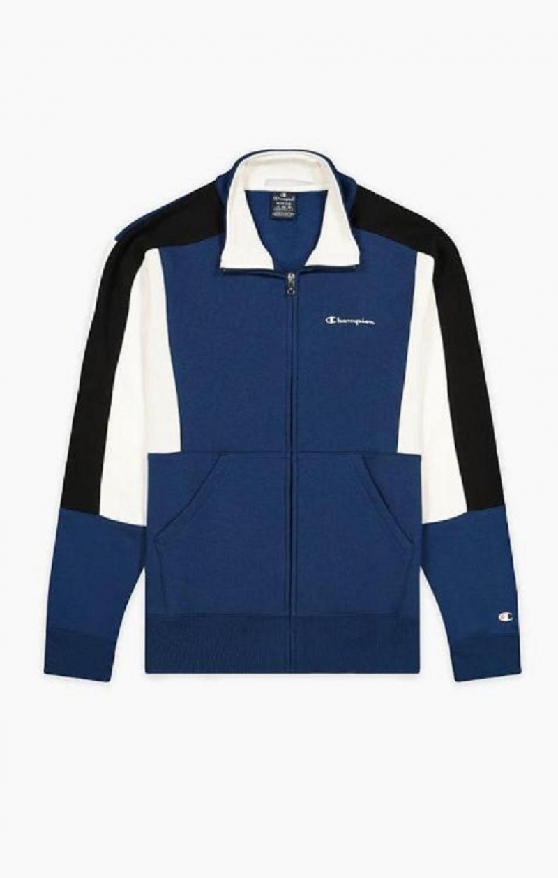 Champion Contrast Colour Block Script Logo Tracksuit Teplaky Panske Modre | 4067-BJAUP