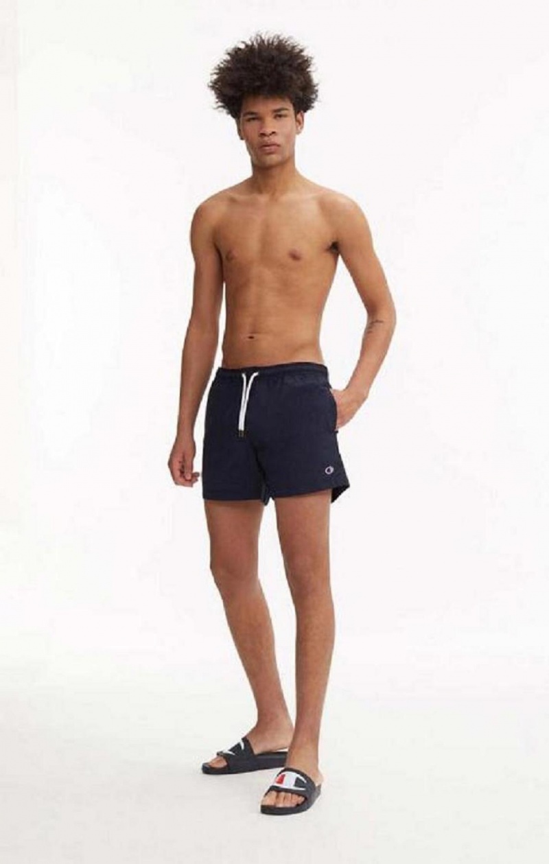 Champion Contrast Seam Detail Swim Shorts Plavky Panske Tmavo Modre | 1853-YJBTK