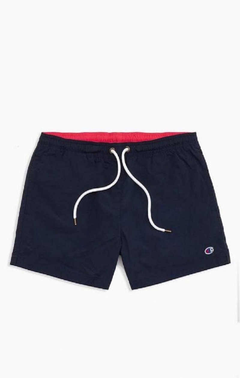 Champion Contrast Seam Detail Swim Shorts Plavky Panske Tmavo Modre | 1853-YJBTK