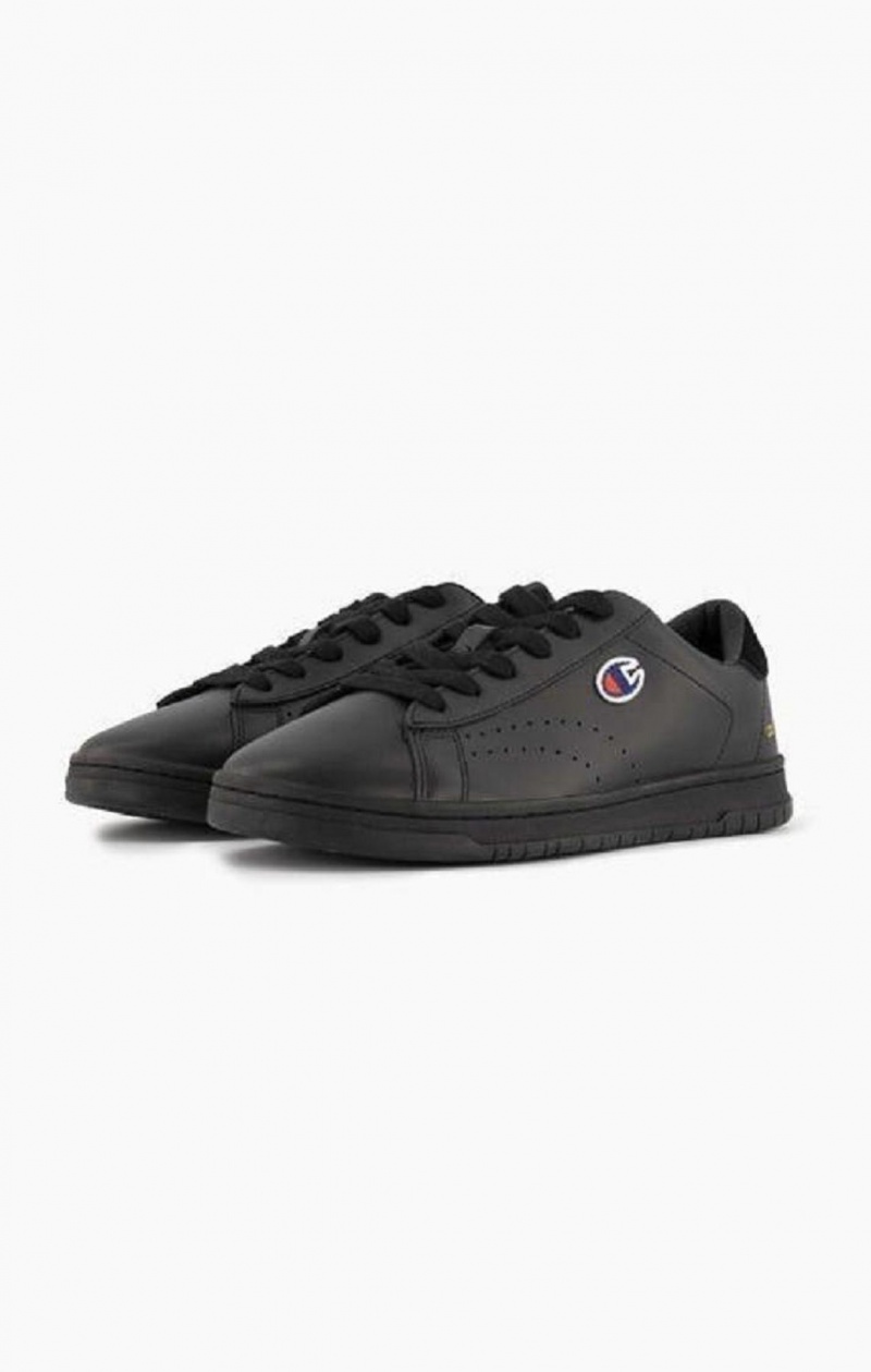 Champion Court Club Patch Logo Trainers Tenisky Panske Čierne | 5648-XFRVA