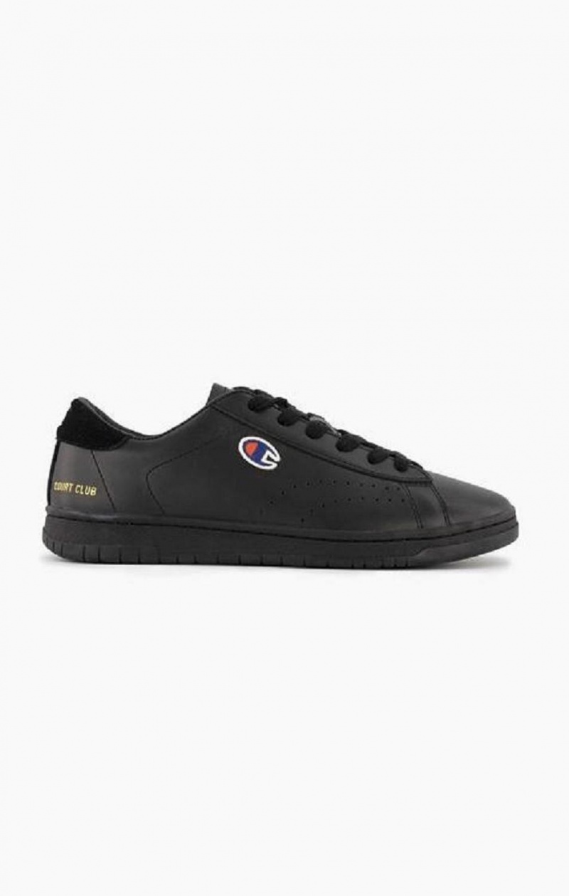 Champion Court Club Patch Logo Trainers Tenisky Panske Čierne | 5648-XFRVA