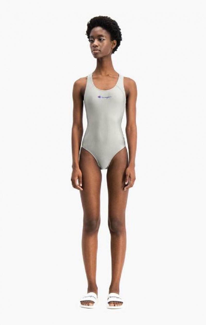 Champion Cross Back Scoop Neck Swimsuit Plavky Damske Svetlo Siva | 0761-ZVOXP