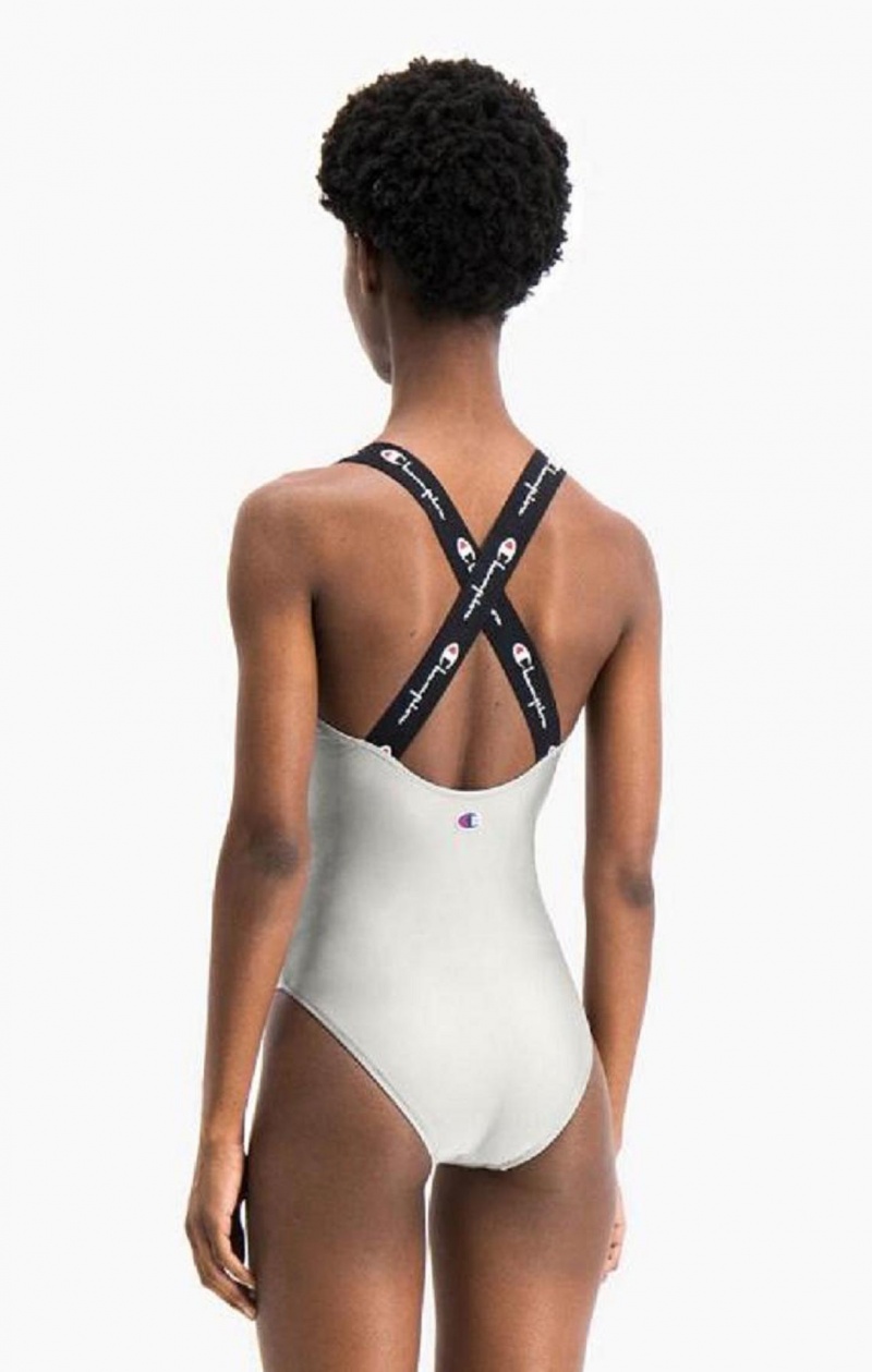 Champion Cross Back Scoop Neck Swimsuit Plavky Damske Svetlo Siva | 0761-ZVOXP