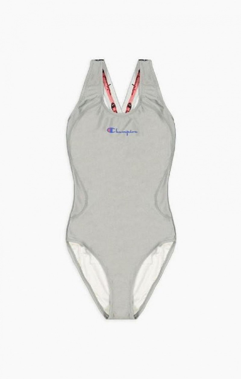 Champion Cross Back Scoop Neck Swimsuit Plavky Damske Svetlo Siva | 0761-ZVOXP