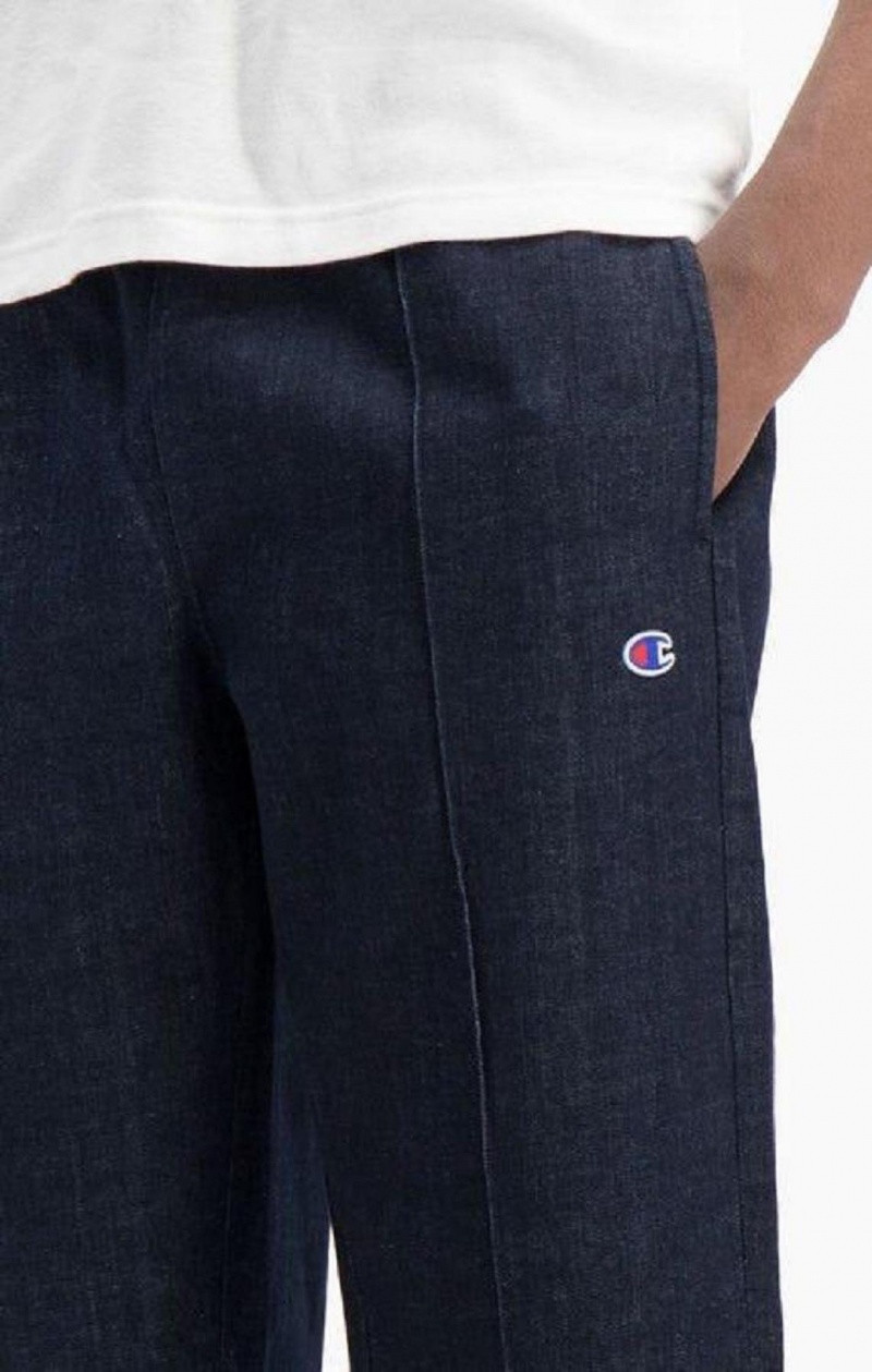 Champion Denim Rovno Leg Joggers Jogger Nohavice Panske Tmavo Modre | 5093-YIUFJ