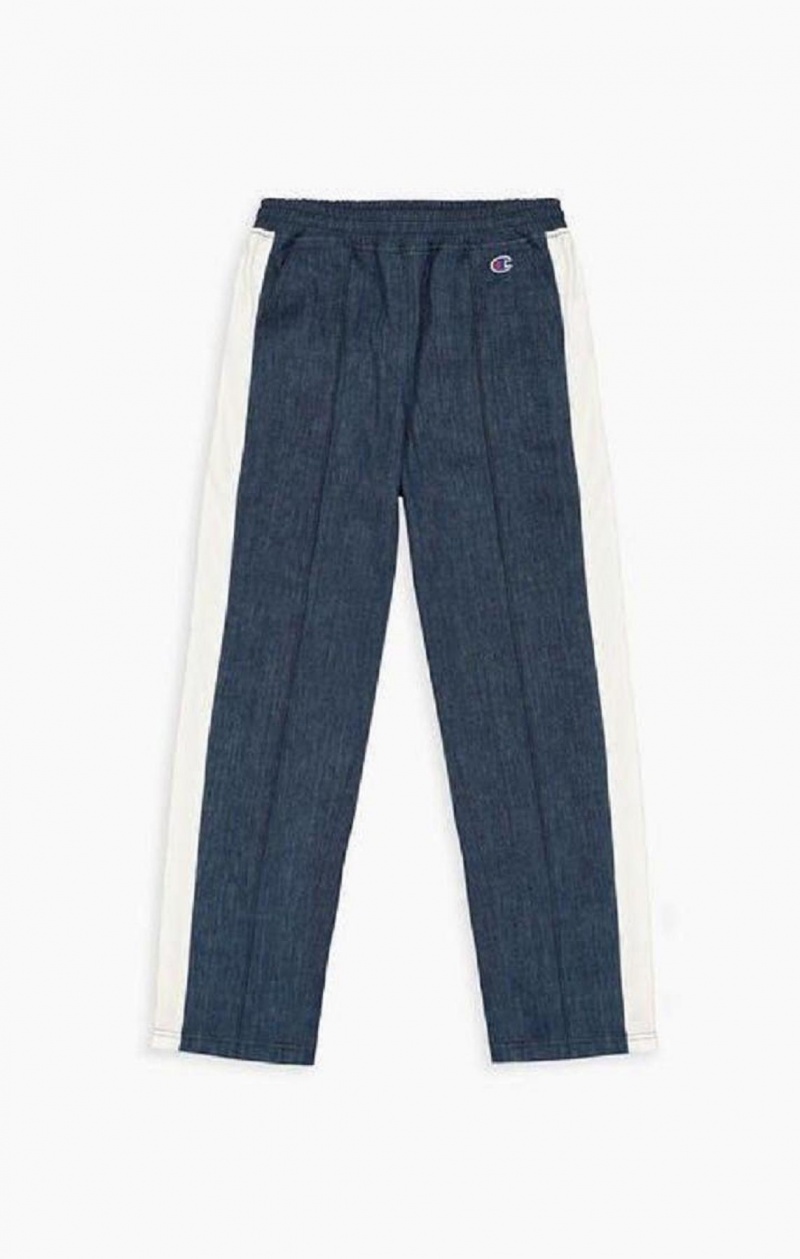 Champion Denim Stripe Flared Tracking Pants Jogger Nohavice Damske Tyrkysové Modre | 6973-NTBGV