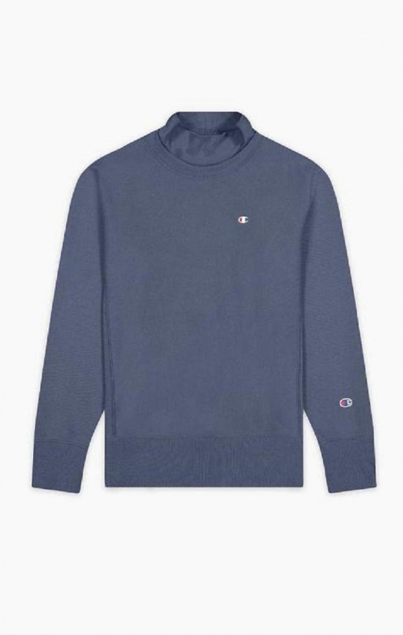 Champion Double Layer Reverse Weave Sweatshirt Mikiny Panske Tmavo Tyrkysové | 7394-NAFCW