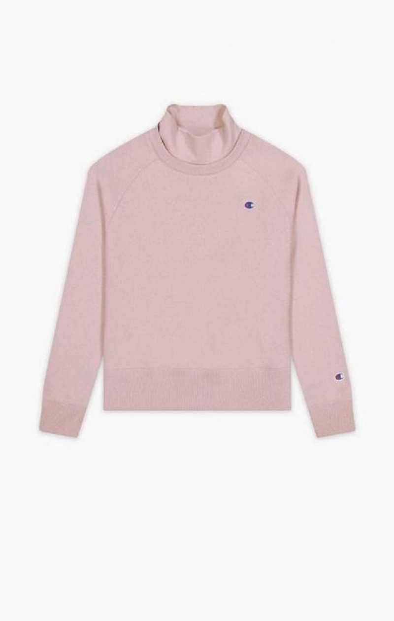 Champion Double Layer Reverse Weave Sweatshirt Mikiny Damske Ruzove | 1835-YZGRD