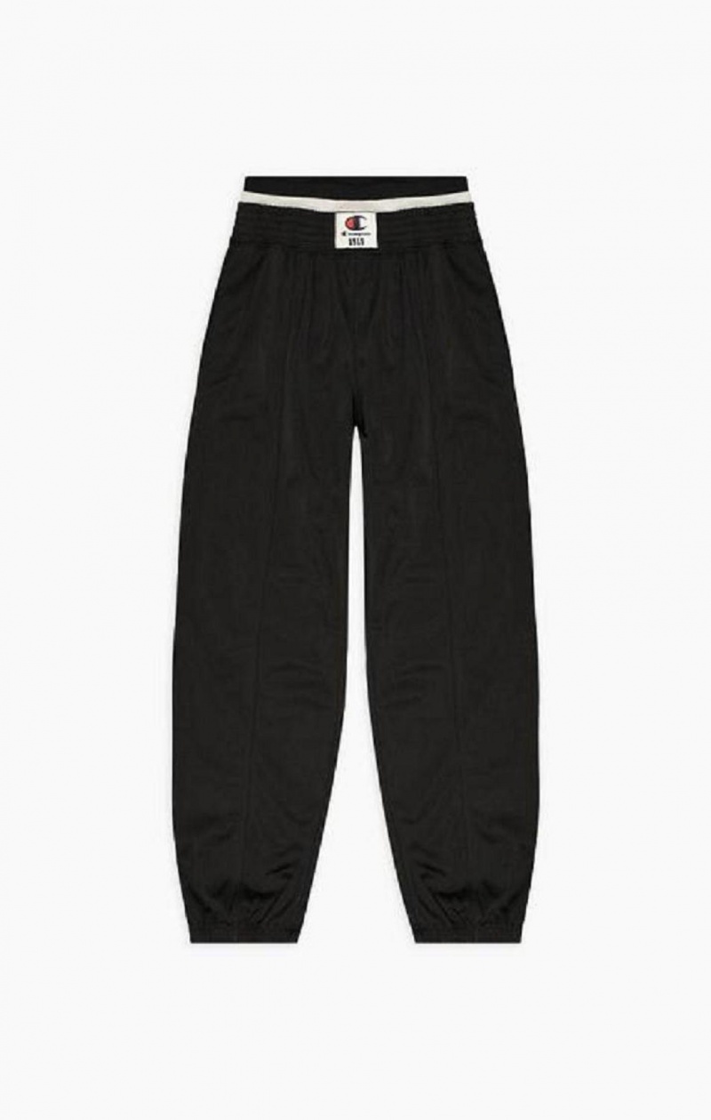 Champion Double Pásom Cigarette Tracking Pants Jogger Nohavice Damske Čierne | 7605-SNIFX