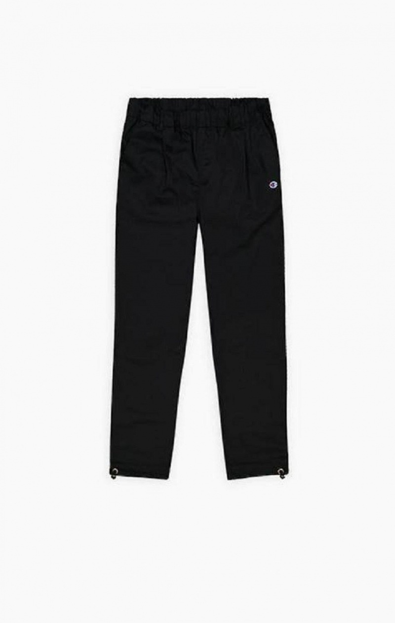 Champion Drawstring Cuffed Woven Joggers Jogger Nohavice Panske Čierne | 5082-BEIMU