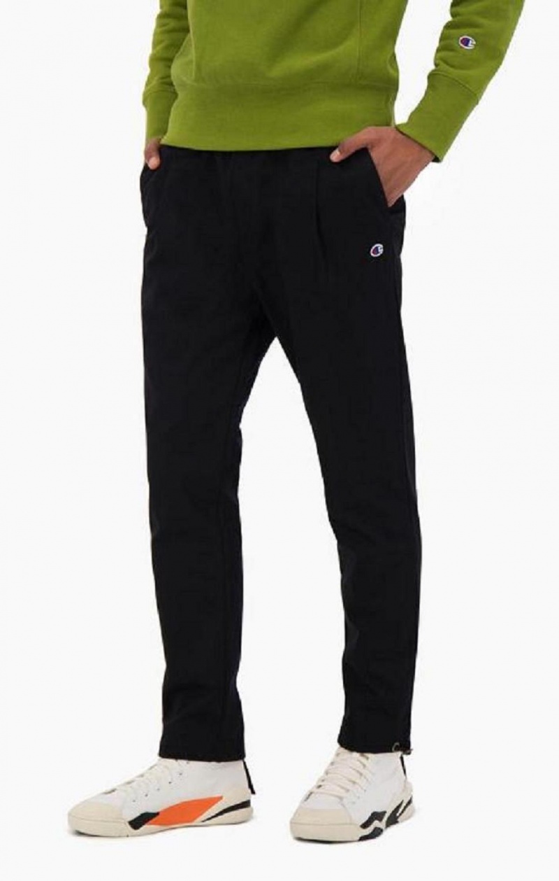 Champion Drawstring Cuffed Woven Joggers Jogger Nohavice Panske Čierne | 5082-BEIMU