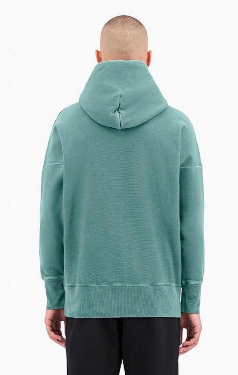 Champion Drop Shoulder Reverse Weave Hoodie Mikina s Kapucnou Panske Zelene | 9604-ECFUD