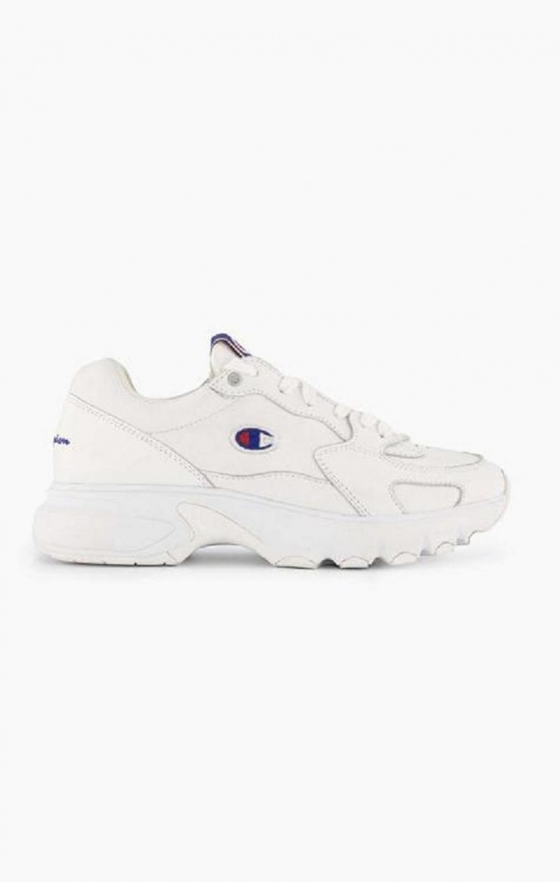 Champion Embroidered Logo Kozene Trainers Tenisky Damske Biele | 0234-BTGJR