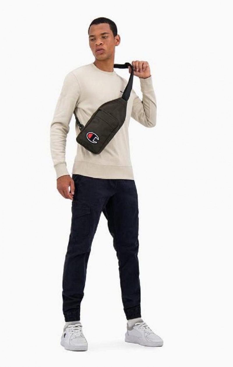 Champion Felt C Logo Shoulder Bag Tasky Panske Tmavo Tyrkysové | 9160-WSUFA