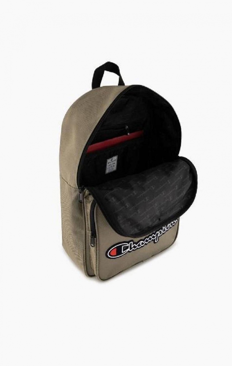 Champion Felt Script Logo Air Mesh Backpack Tasky Panske Hnede | 0473-ZJAFH