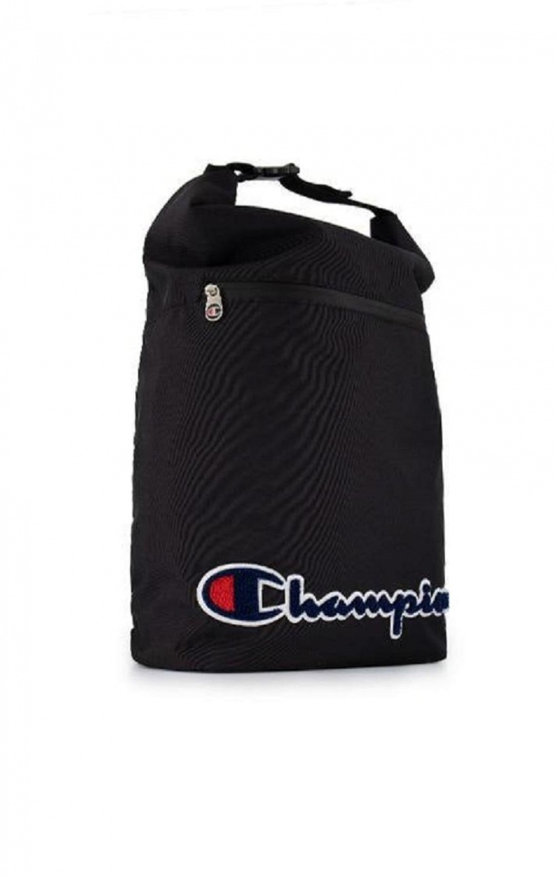 Champion Folding Top Script Logo Backpack Tasky Damske Čierne | 6385-WFAPV