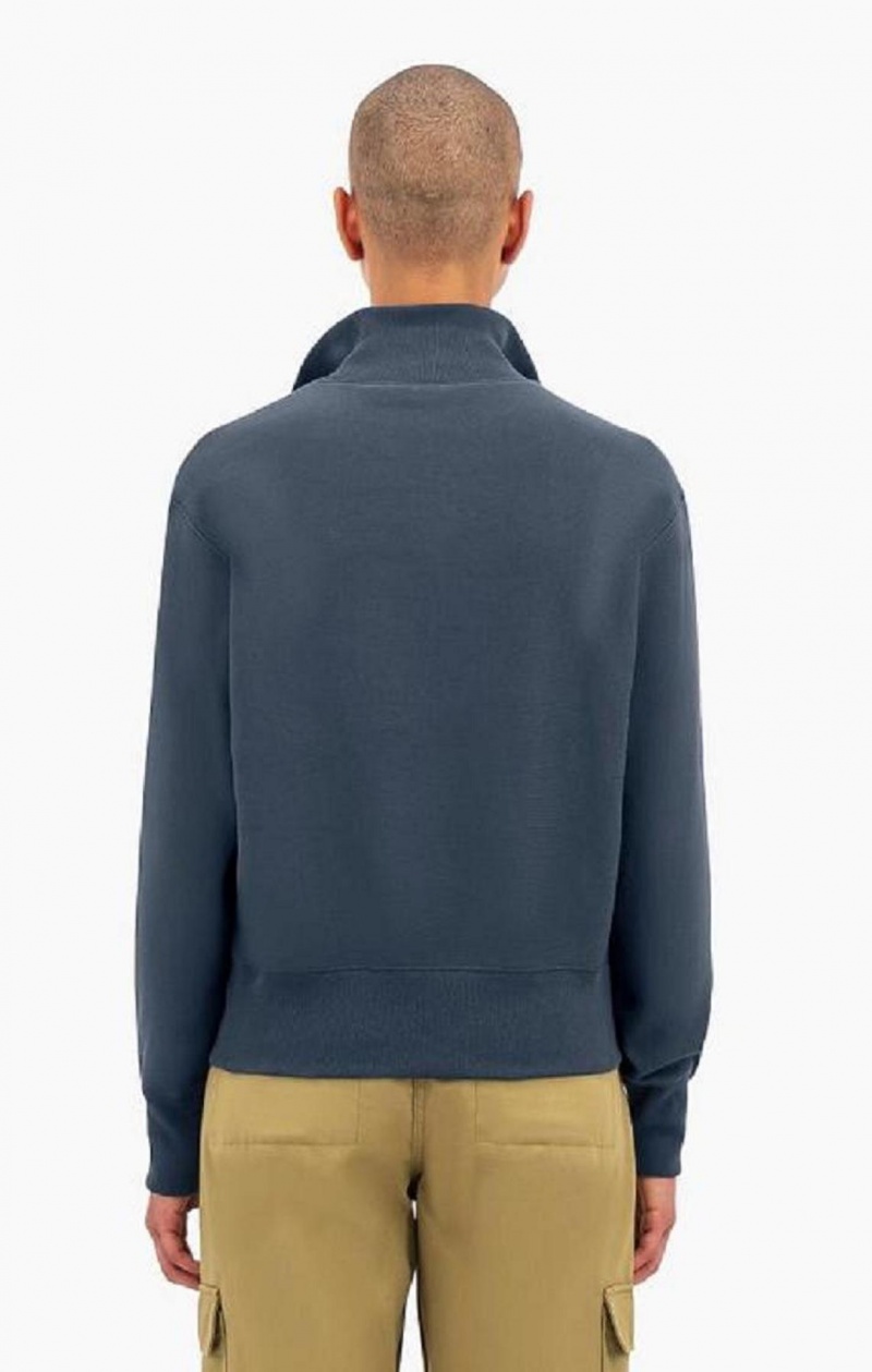 Champion Half Zip-Up Reverse Weave Cropped Sweatshirt Mikiny Damske Tmavo Tyrkysové | 2973-DWJOG