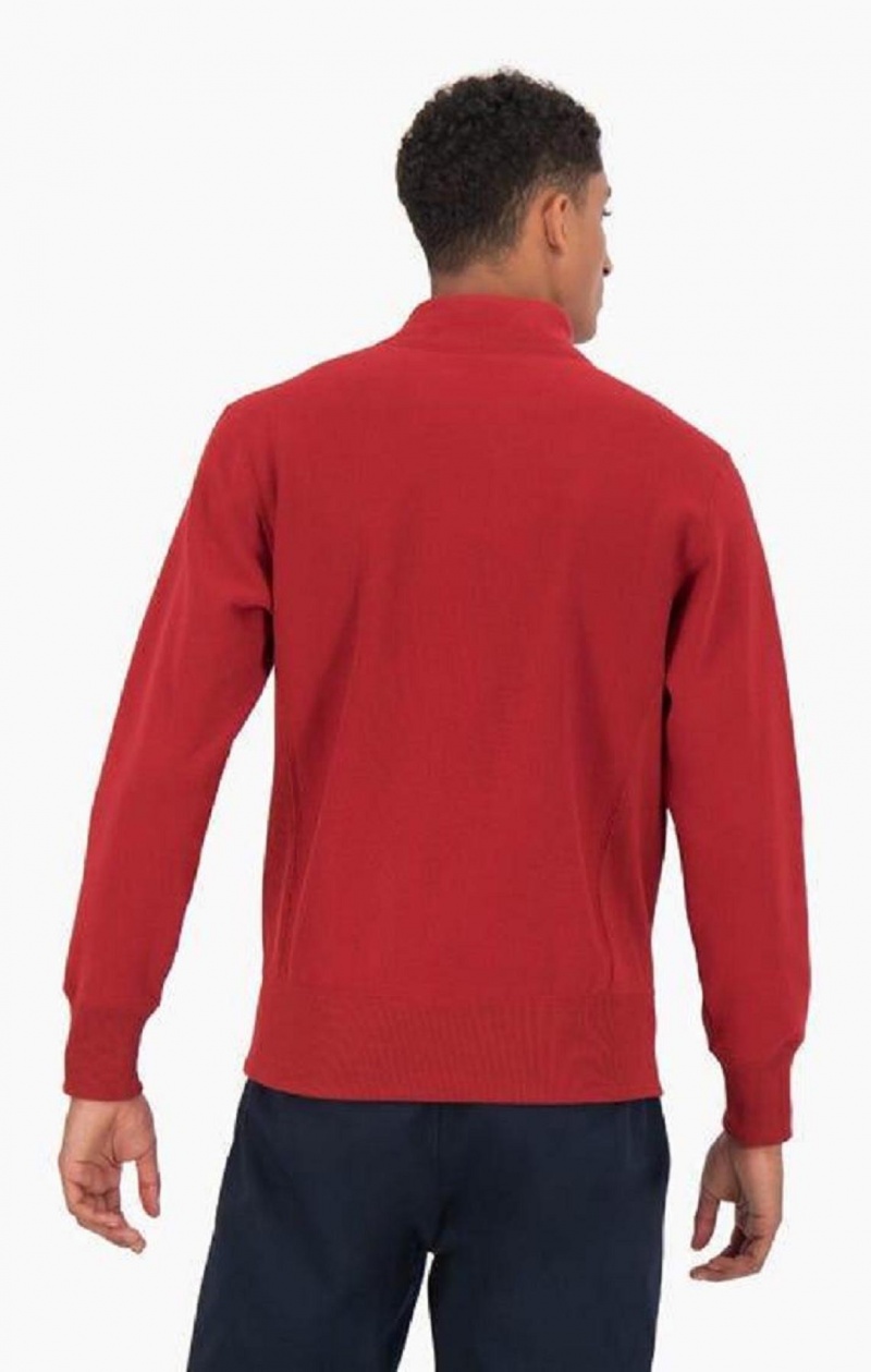 Champion Half Zip-Up Reverse Weave Sweatshirt Mikiny Panske Bordove | 8034-RTHVP