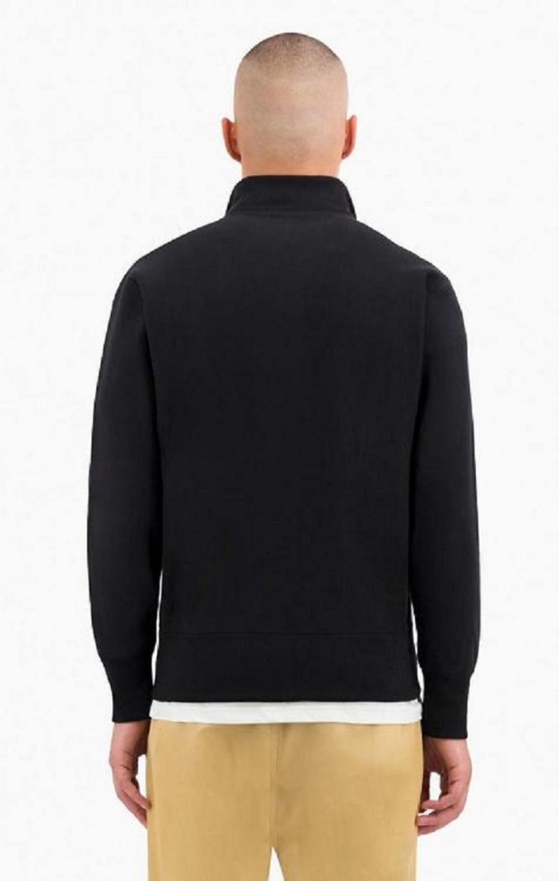 Champion Half Zip-Up Reverse Weave Sweatshirt Mikiny Panske Čierne | 8794-WKRLC