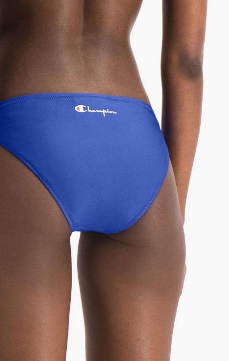 Champion High Leg Bikiny Bottoms Plavky Damske Modre | 4901-FNUET