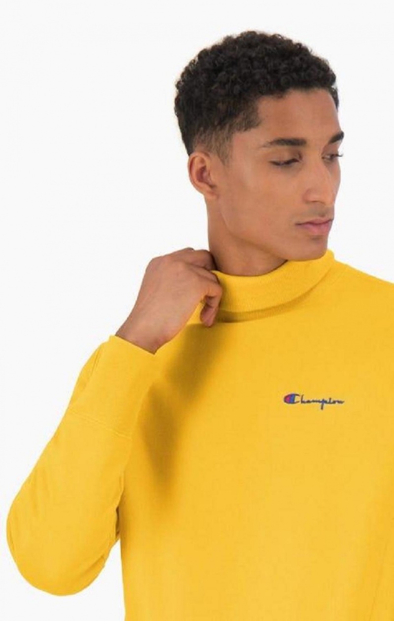 Champion High Neck Reverse Weave Sweatshirt Mikiny Panske Zlate | 2143-LSJPK