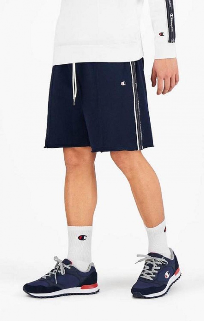 Champion Jacquard Logo Tape Front Seam Shorts Kratasy Panske Tmavo Modre | 1706-QICJL